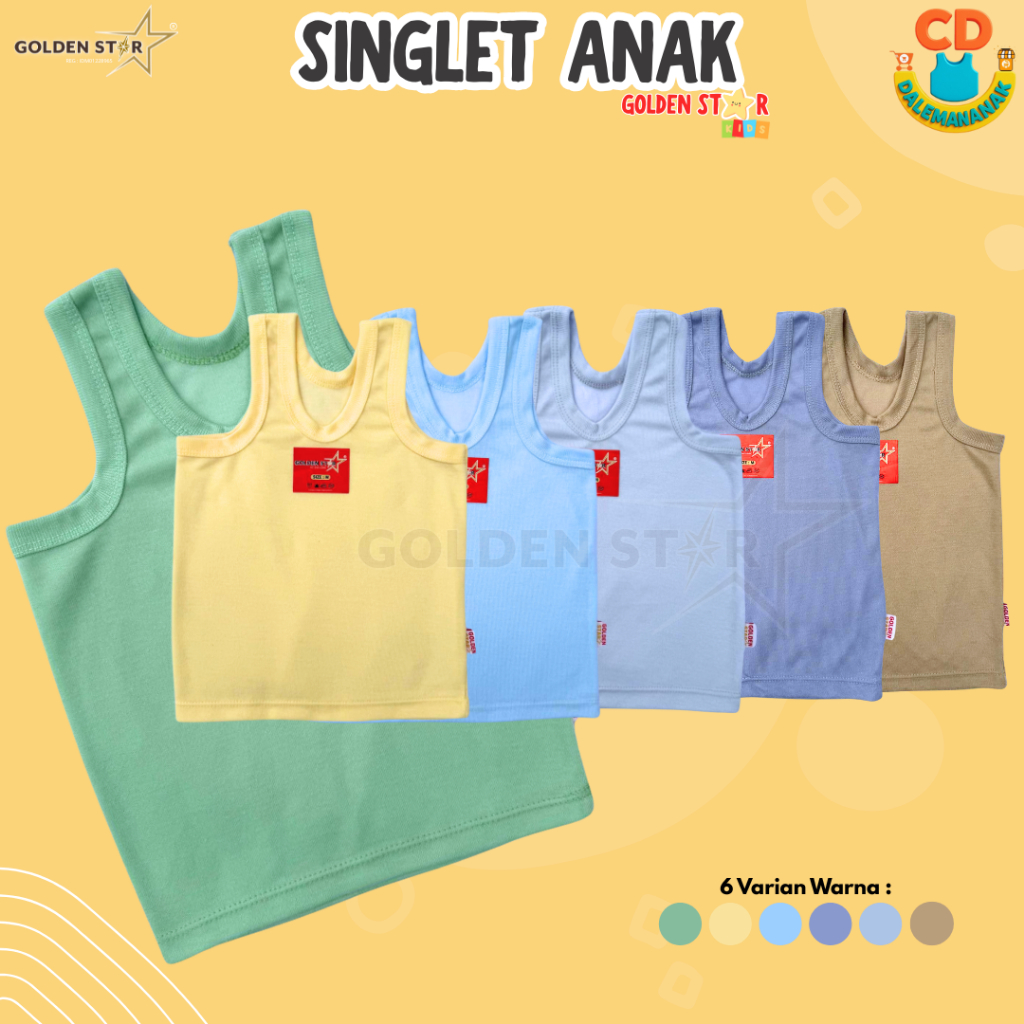 12 pcs kaos singlet anak laki laki 1 tahun nyaman digunakan /singlet anak laki laki 5 tahun /singlet