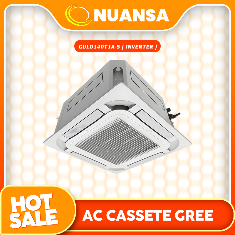 GULD140T1/A-S adalah AC Cassette Inverter 5 PK Gree tipe U-Match Series, memiliki kapasitas pendingi