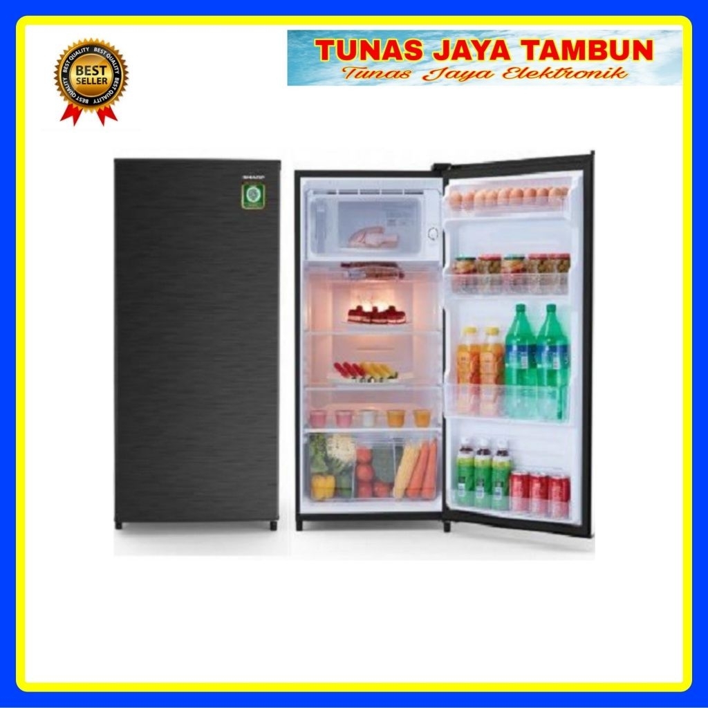 KULKAS 1 PINTU SHARP SJ-N 182 N-HS / KULKAS SHARP SJN 182 NHS / KULKAS SHARP 1 PINTU 166 LITER