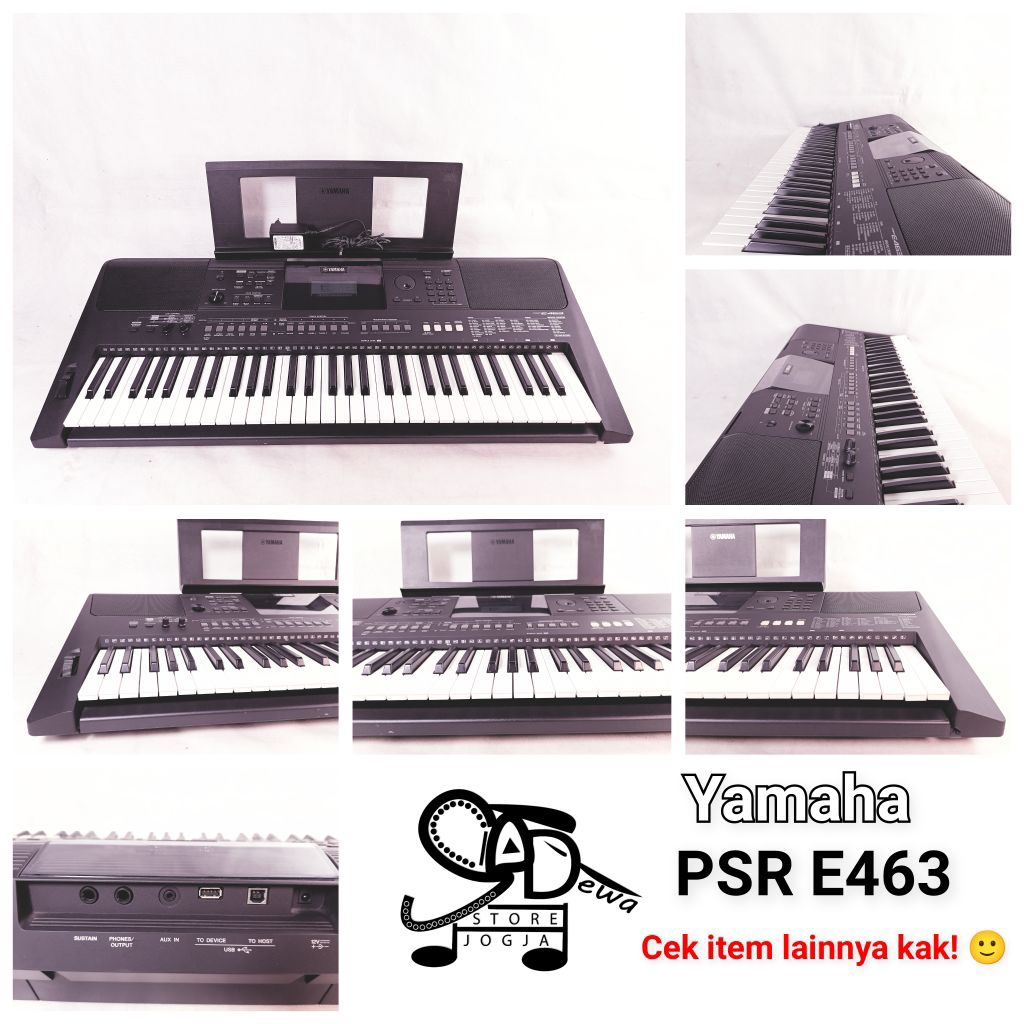 YAMAHA PSR E463 PSR-E463 KEYBOARD E 463 USB FLASHDISK no piano digital