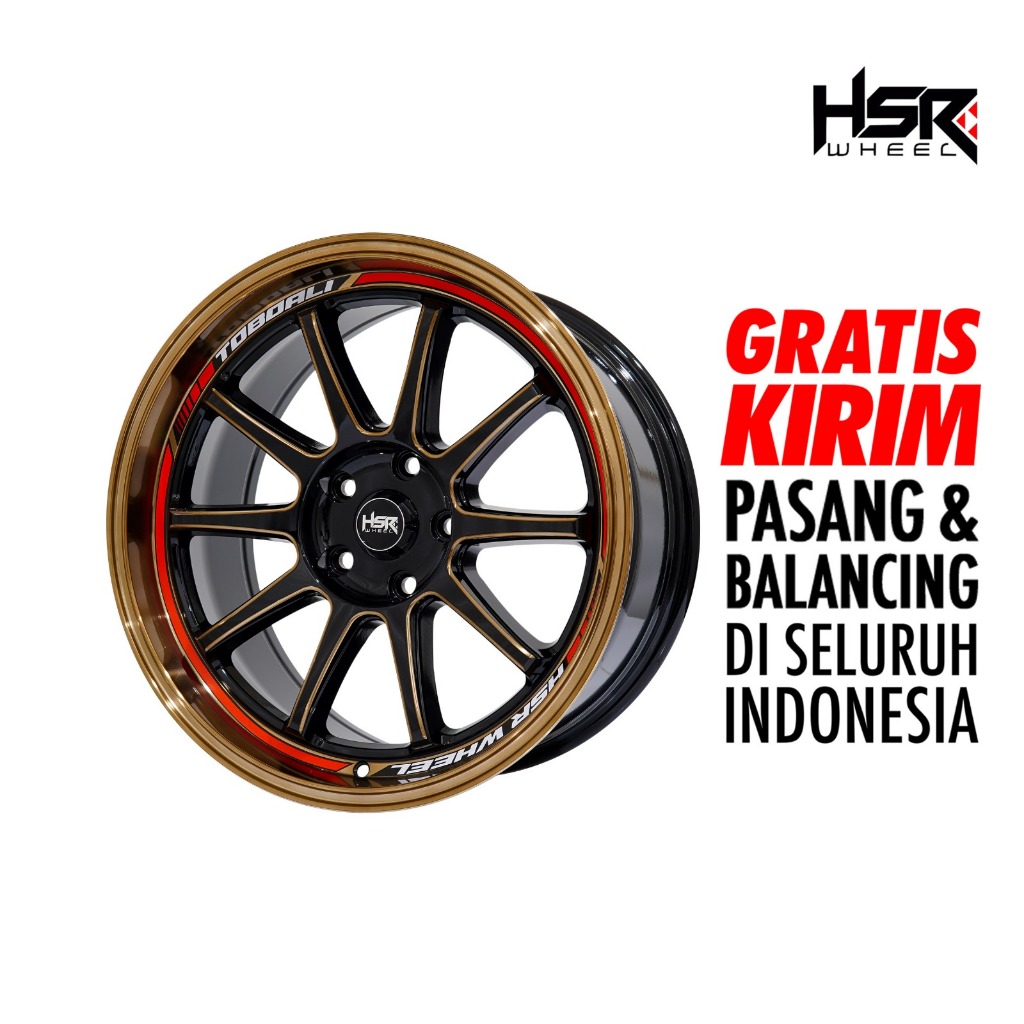 HSR WHEEL Velg Mobil Ring 18 HSR TOBOALI Cocok All New Livina, Xpander,Ertiga,CR-V, Civic, HRV, Acco