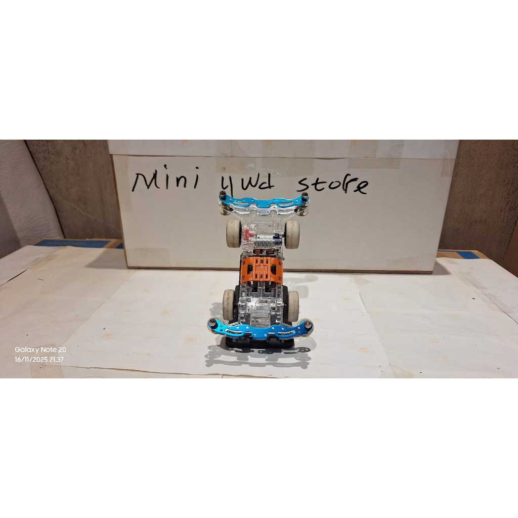 Rep Tamiya Mini 4wd Auldey Chassis transparan  modifikasi bumper HJH tebal depan belakang 2 tingkat 