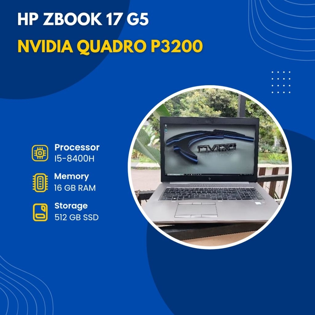 HP ZBOOK 17 G5 NVIDIA QUADRO P3200 i5-8400H/RAM 64GB/SSD 1TB NVME/FHD IPS/