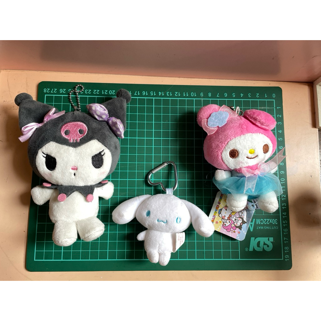 bagcharm plush ganci boneka sanrio kuromi cinnamoroll my melody