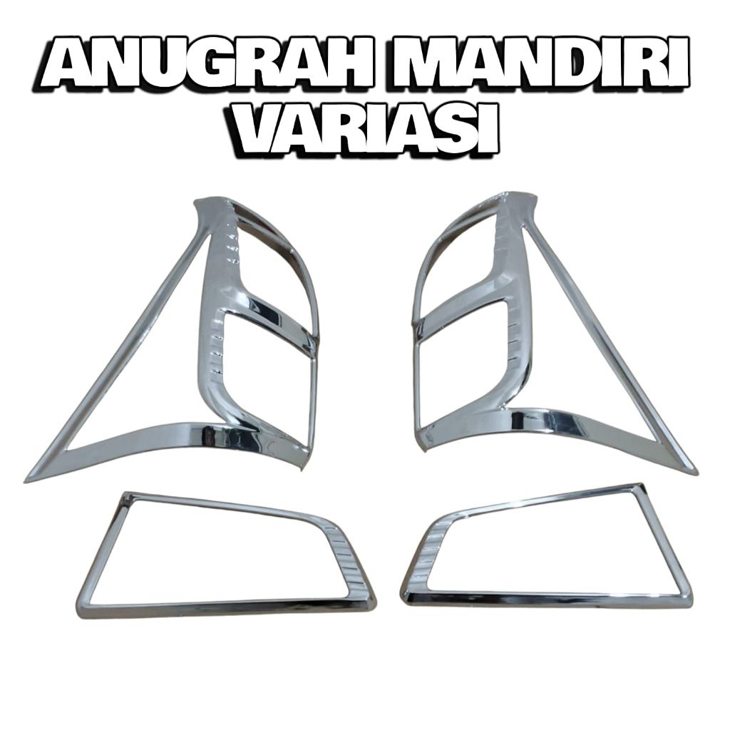 GARNIS LAMPU BELAKANG MOBIL GRAND AVANZA XENIA 2015-2018 CHROME