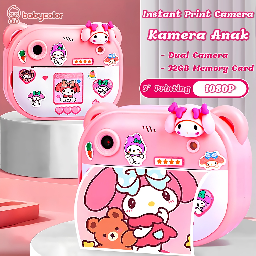 BABYCOLOR Kamera Mini Langsung Cetak Foto Kamera Digital Anak Kamera Instant Print Kamera Anak