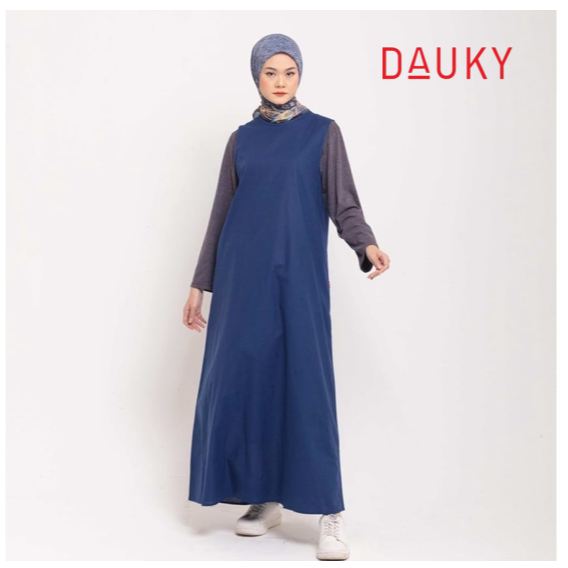 DAUKY Inner Dress Sleeveless Cotton - Gamis Inner Tanpa Lengan - Gamis Dalaman Daleman Wanita - Dres