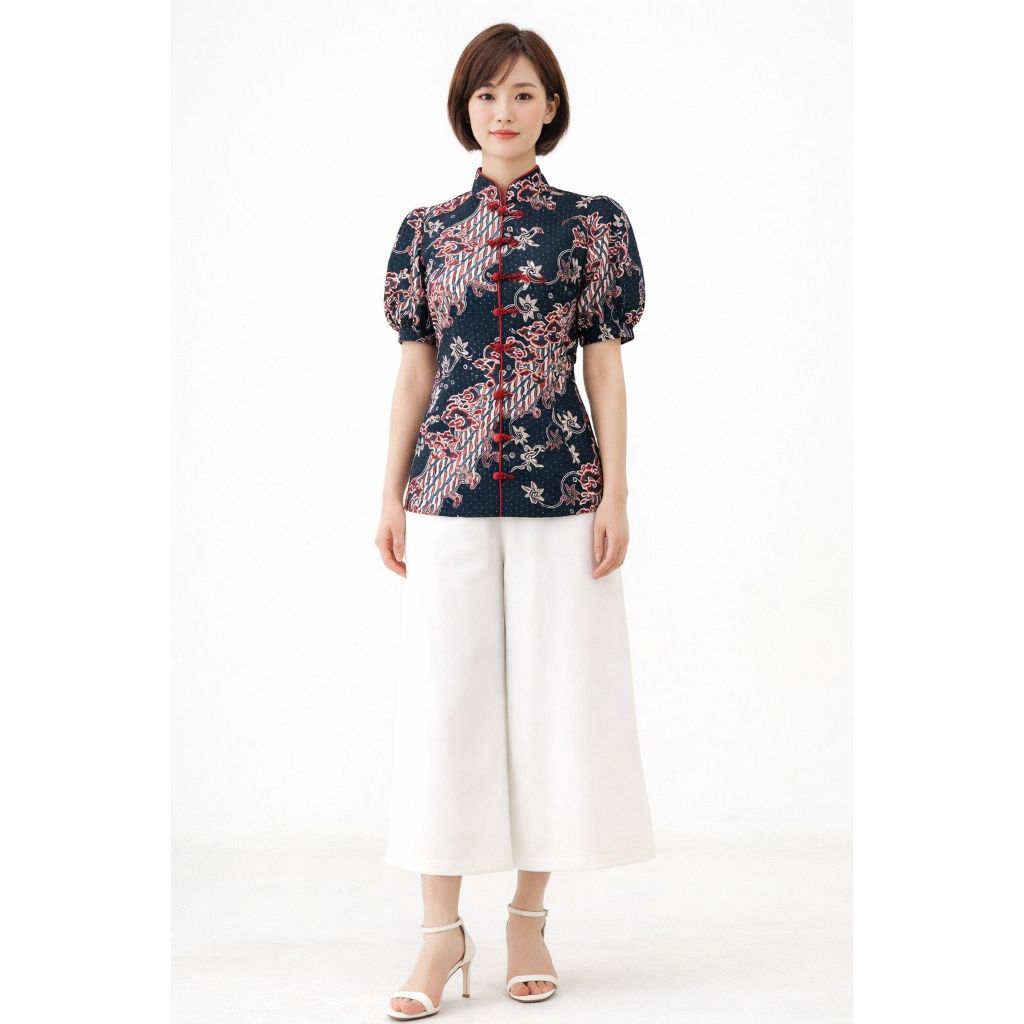 KARUNIA Blouse Lingling Cheongsam Batik