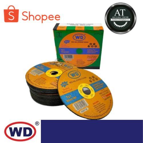 WD BATU POTONG 4" MATA GRINDA GERINDA POTONG WD 4" CUT-OFF WHEEL WD 4 INCH (105X1.2X16) 20 PCS
