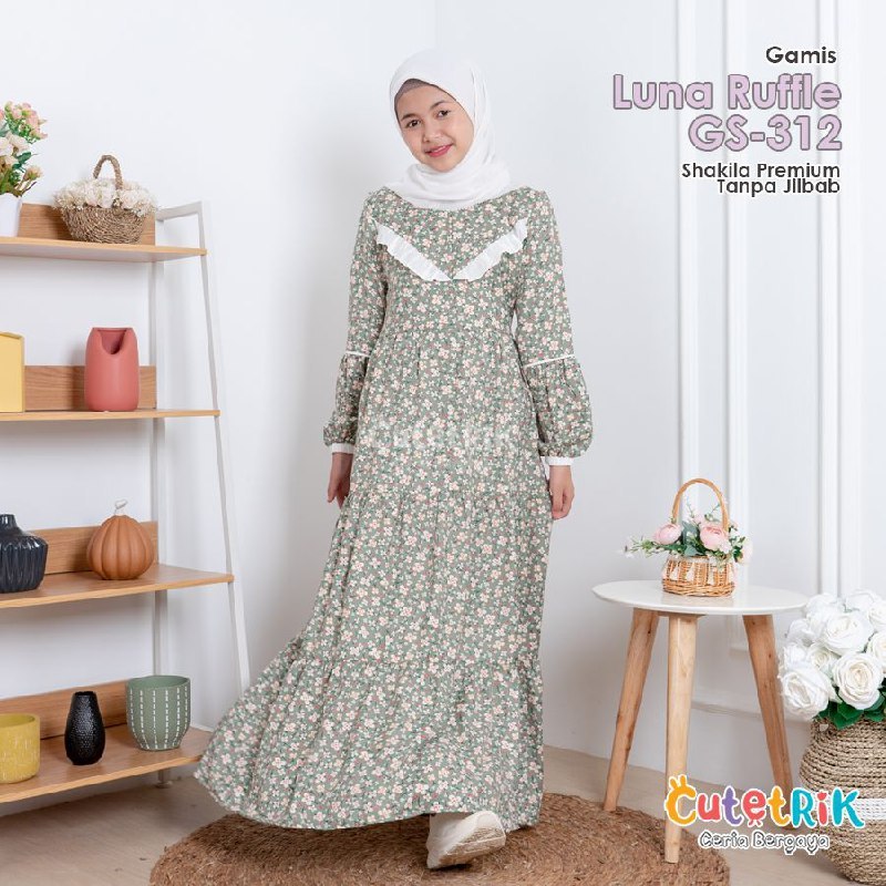 Gamis LUNA By CUTETRIK GS 312 - Gamis daily nyaman adem anak remaja