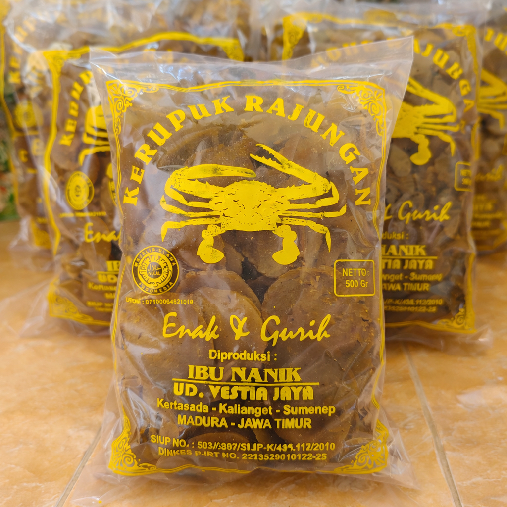 Kripik Keripik Rajungan Keptiting Krispi Crispy Telur Alaska King Crab Khas Madura