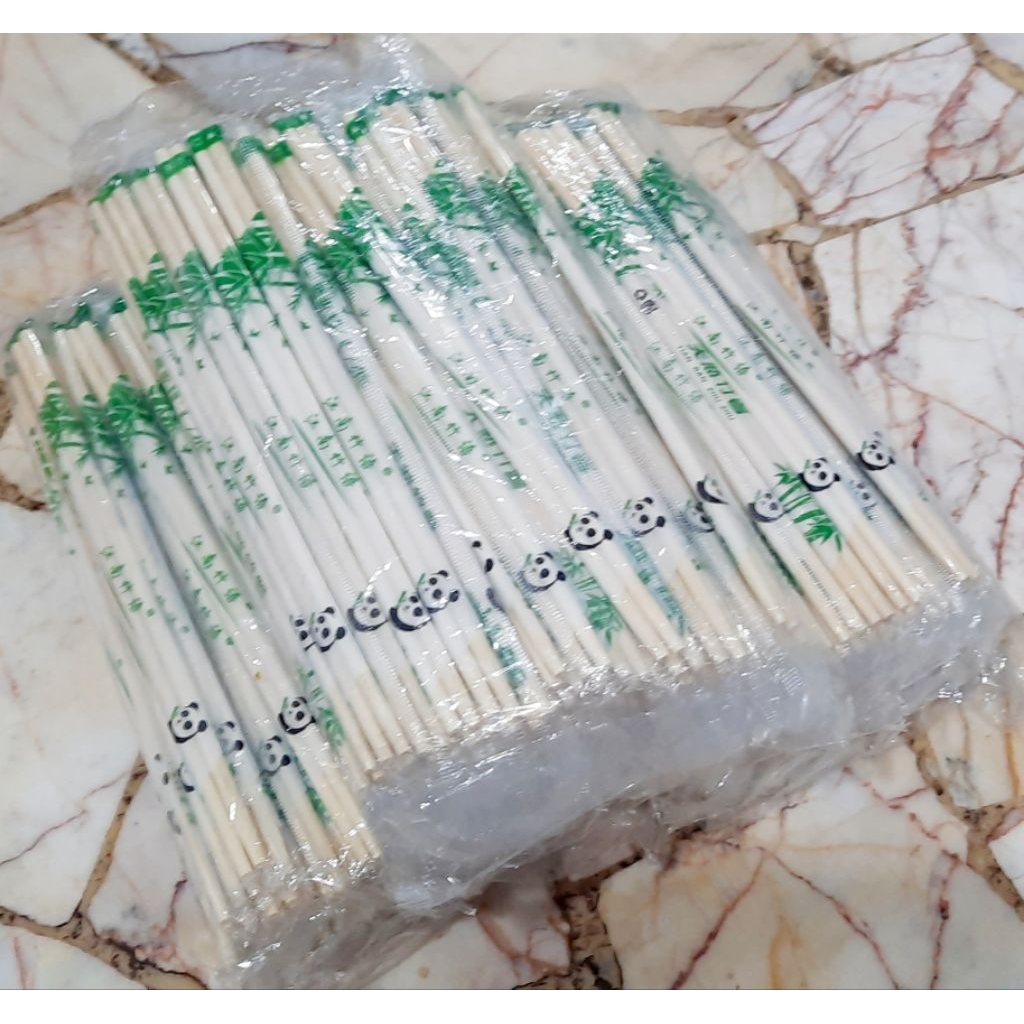 Sumpit Bambu / Sumpit Kayu / Sumpit Import Steril, Berkualitas, dan Murah Panda