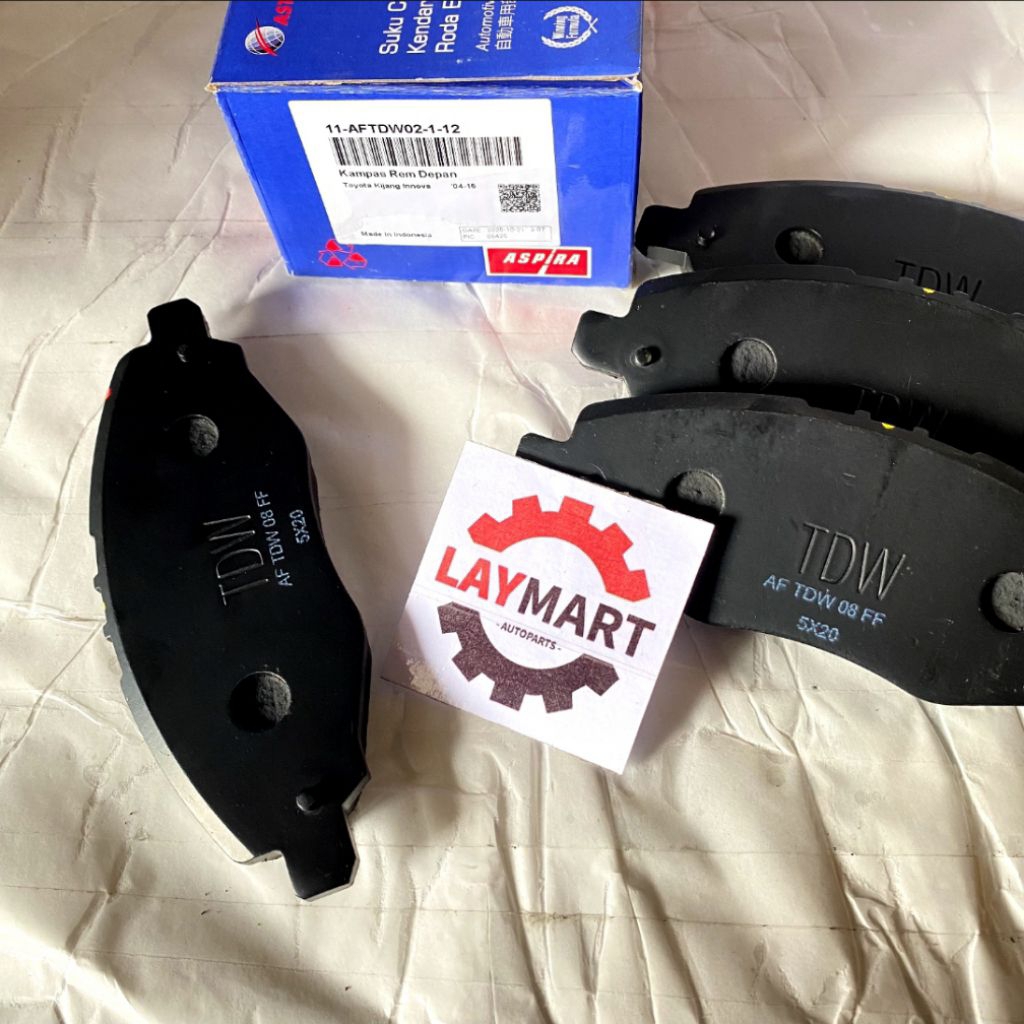 Kampas rem depan untuk mobil  INOVA merk TDW 11-AFTDW02-1-12