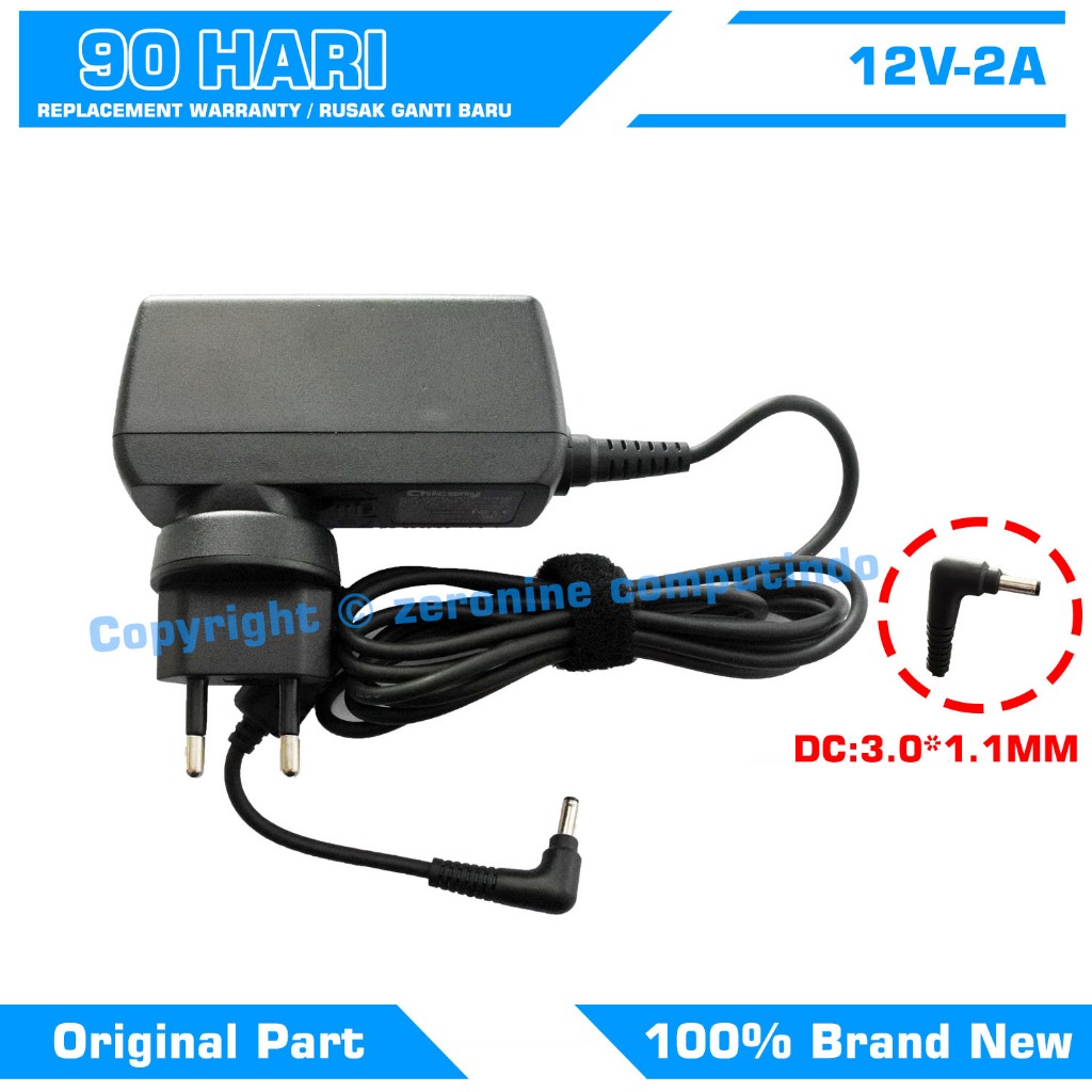 Adaptor Charger Acer 12V 2A (24W) For Laptop L1410 PLUG IN DC 3.0*1.1