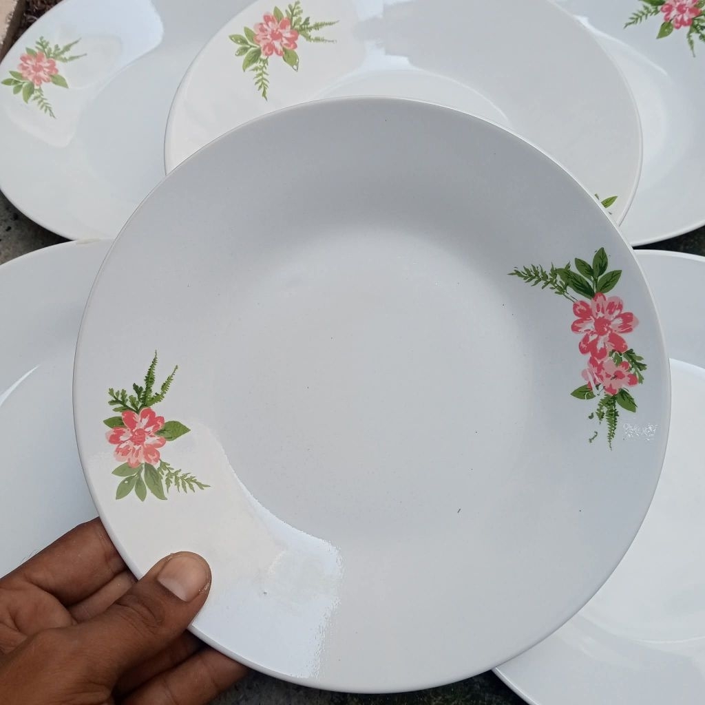 (12pcs) piring bunga rijek pabrik 90% bagus mulus