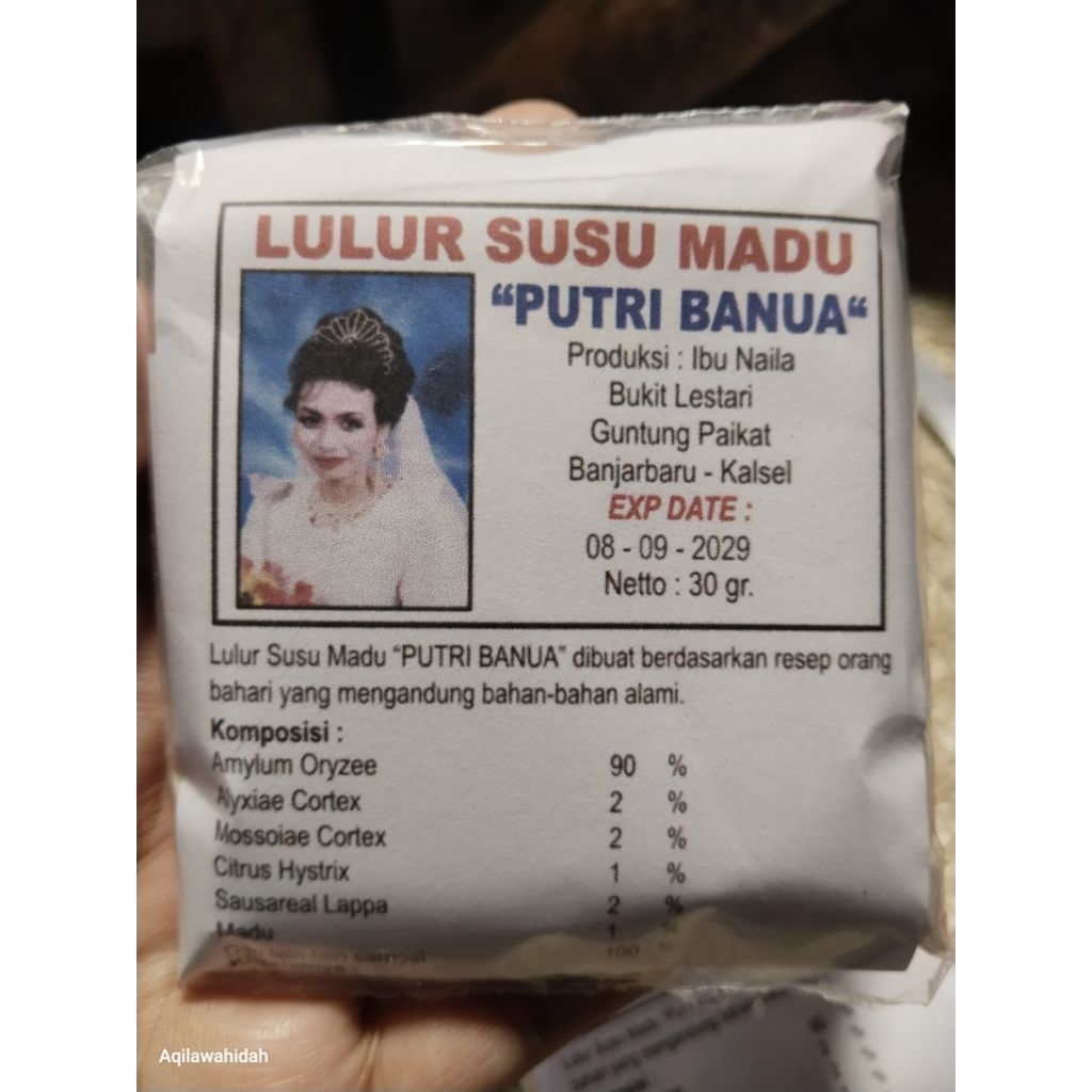 Lulur Susu Madu Putri Banua Putih