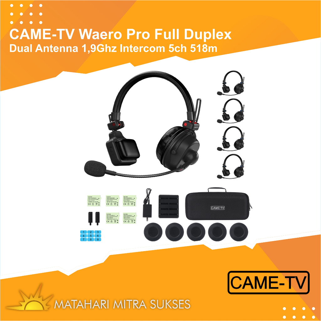 CAME-TV Waero Pro Full Duplex Dual Antenna 1,9Ghz Intercom 5ch 518m