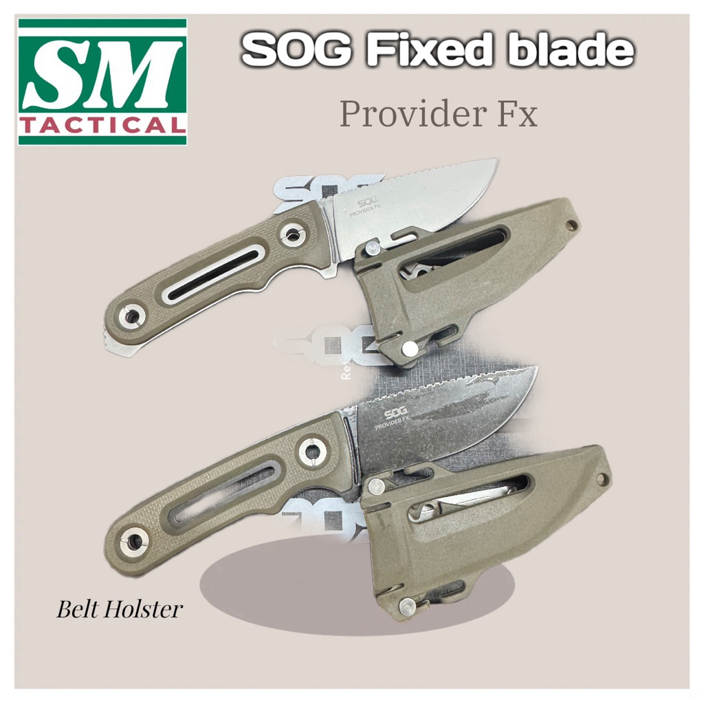 Fixed Blade Knife SOG Provider Fx Pisau Fixed 9.5cm Holster