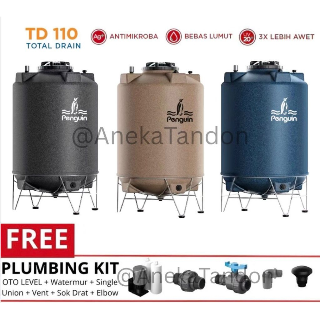 Tangki air / Tandon / Toren Air Penguin Total Drain 1000 Liter - TD 110