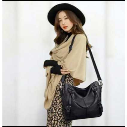 Tas Model Hobo Model Elegant Tas Wanita Kapasitas Besar Tas Selempang Ibu ibu