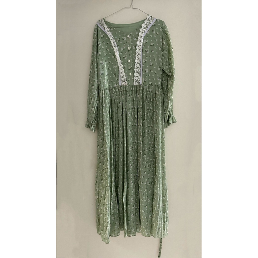 PL Dress Gamis Plisket Korean Style