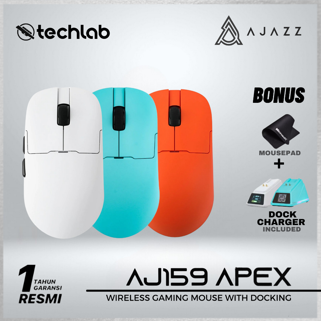 AJAZZ AJ159 APEX / AJ-159 Wireless Gaming Mouse with Magnetic Screen Charging Dock