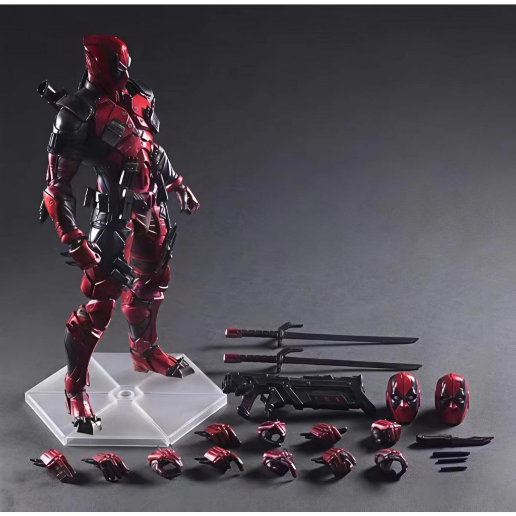 Figure Play Arts Kai Marvel Deadpool Classic Red Action Figure Deadpool Avengers Koleksi Premium PAK