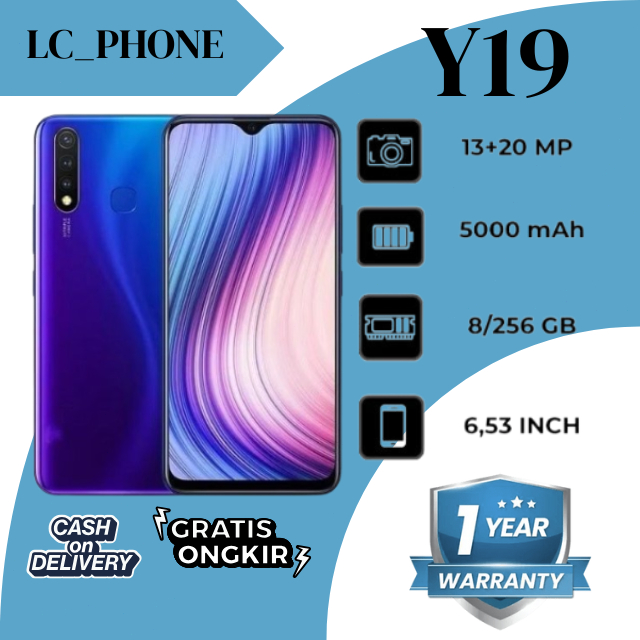 HP VIVO Y19 RAM 8/256GB 4G Android GARANSI 1 Tahun