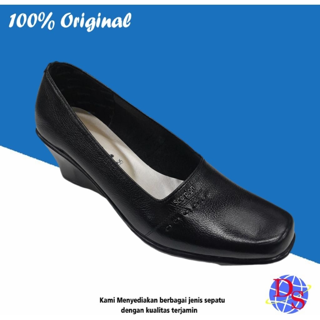 Sepatu Pantofel Wanita Scorpion 5255 Sepatu Wedges Wanita Sepatu Pantofel Kulit
