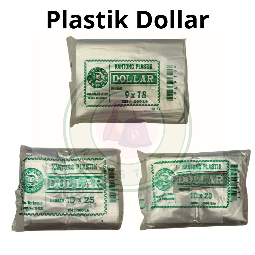 Plastik Dollar Bening Ukuran 9x18 10x20 10x25