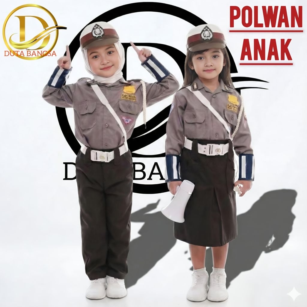 SERAGAM POLWAN ANAK LENGKAP/KOSTUM POLWAN ANAK/BAJU POLWAN ANAK