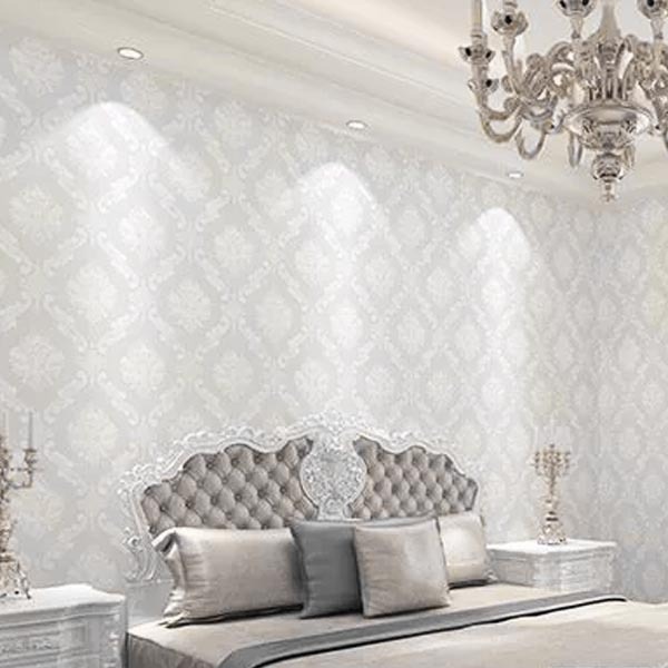 Paket 4 Roll MOTIF EMBOS ... Wallpaper Stiker Dinding | Ruang Tamu | Kamar | Dapur|Cantik