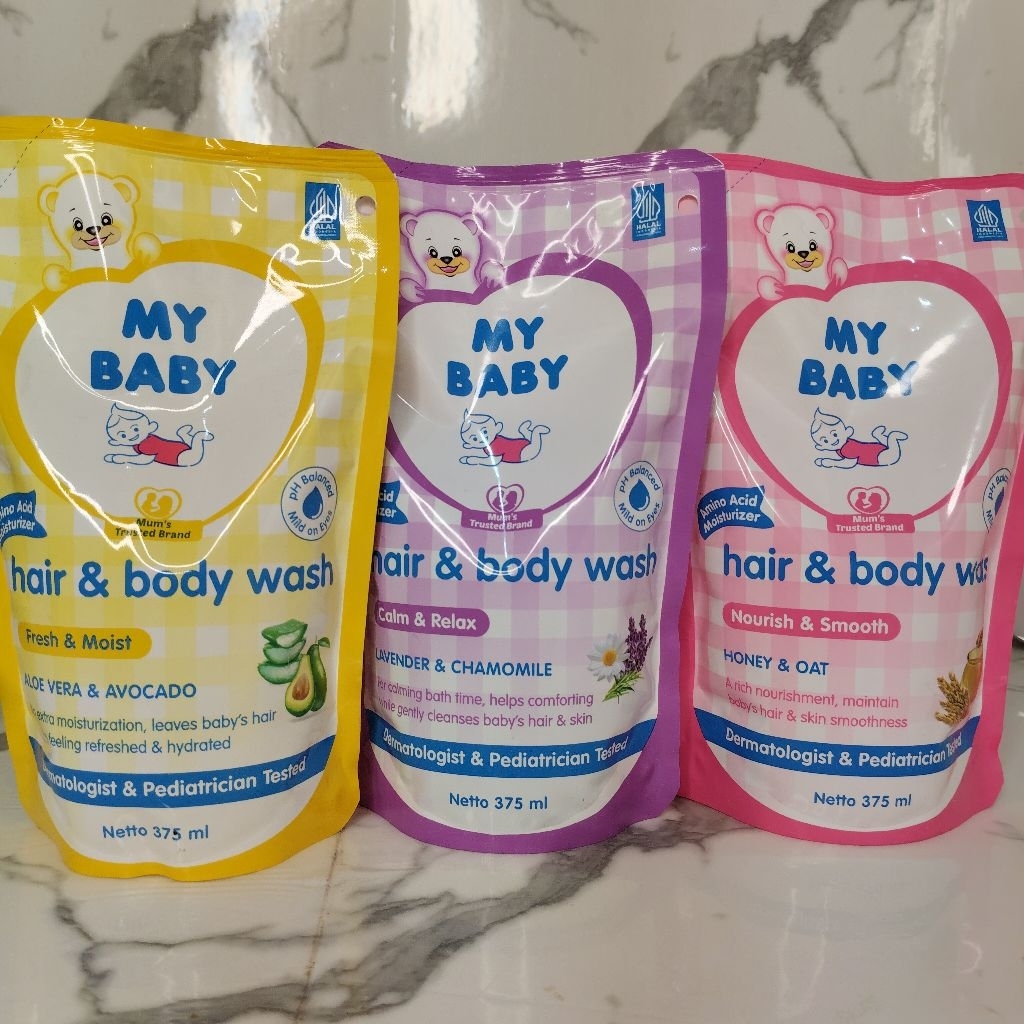 My Baby Hair & Body wash Sabun Mandi Cair Bayi 375ml