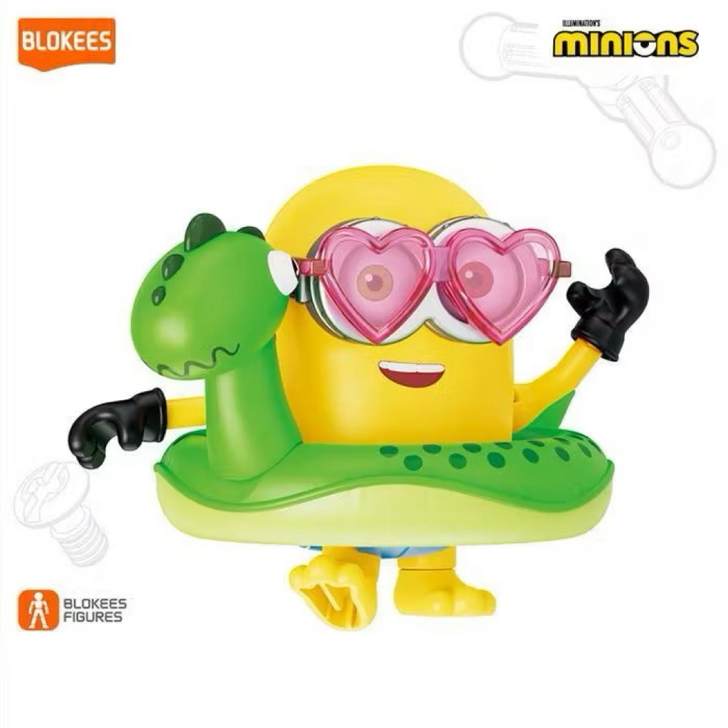 BLOKEES Figures Minions Mokoo 02 Summer Bello Mainan Blind Box Toys Koleksi Pajangan Minion Mokoo 02