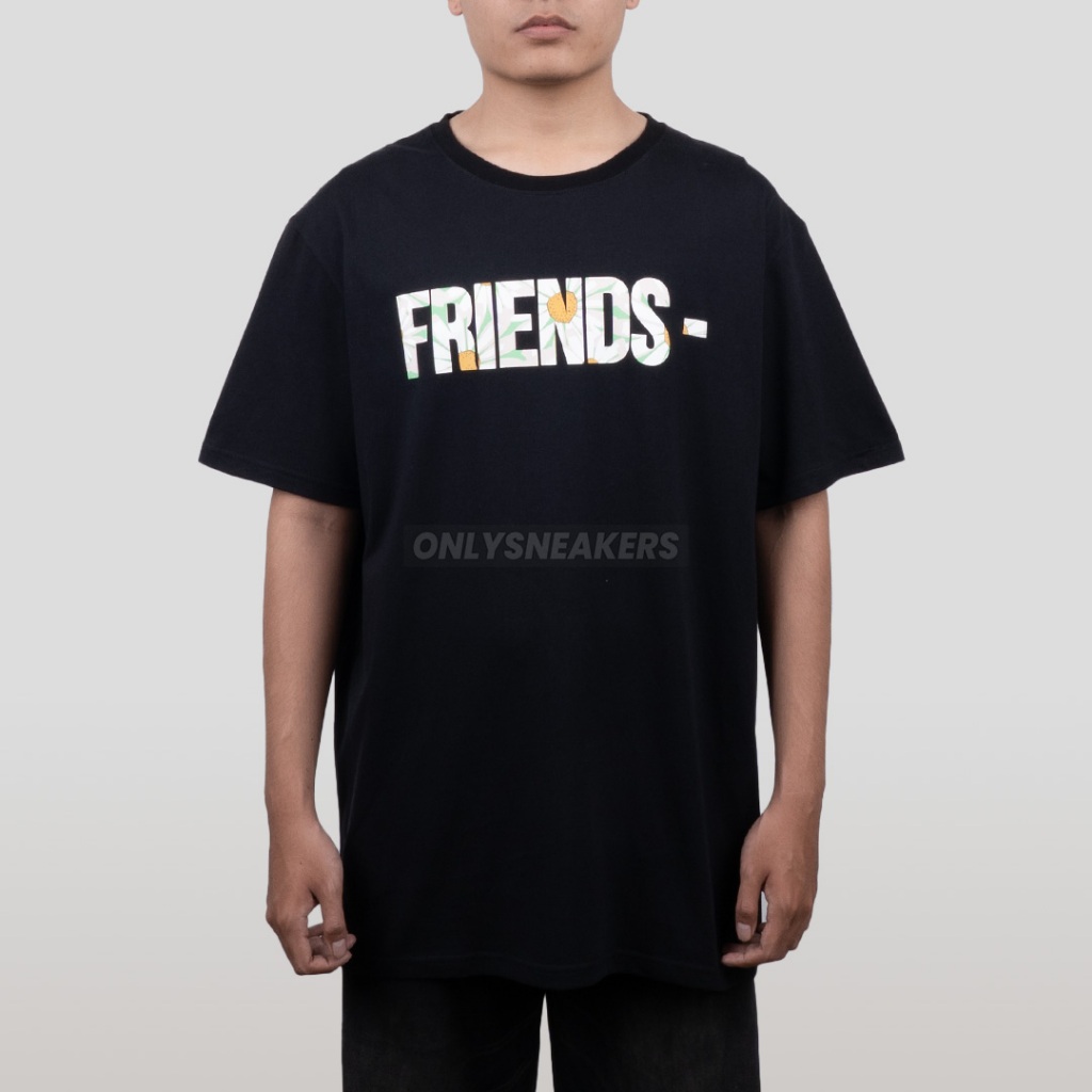 VLONE X FRIENDS DAISY FLOWER LOGO BLACK TEE