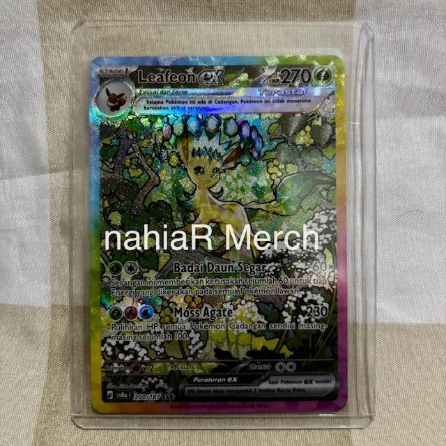 Pokemon TCG Indonesian Leafeon ex sv8a 200/187 SAR Festival Terastal ex