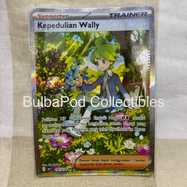 Pokemon TCG Indonesian Kepedulian Wally MA1 181/126 SAR Evolusi Mega