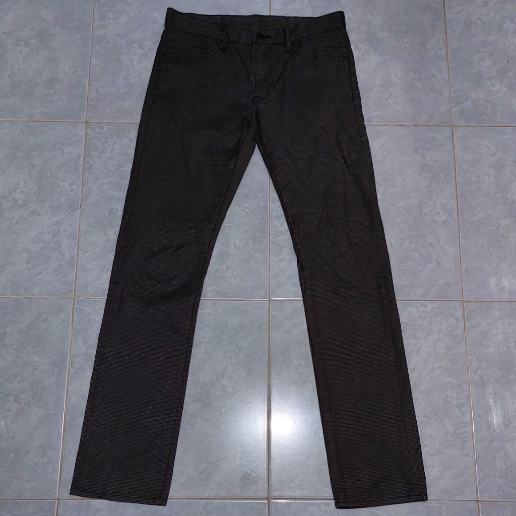 CELANA DENIM UNIQLO TARTAN PANTS