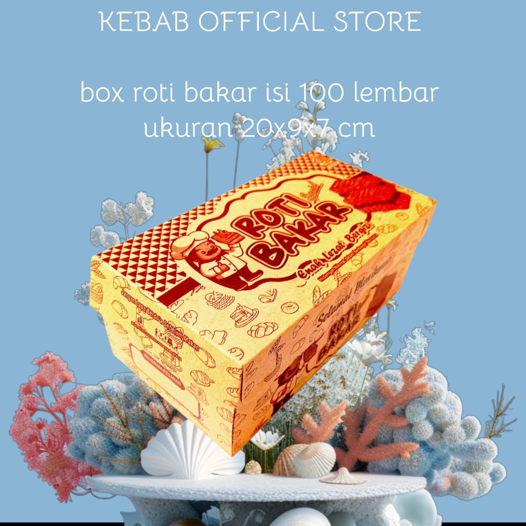 Box Roti Bakar Bandung Craft Coklat isi 100 lembar Murah ukuran 20x9x7 cm