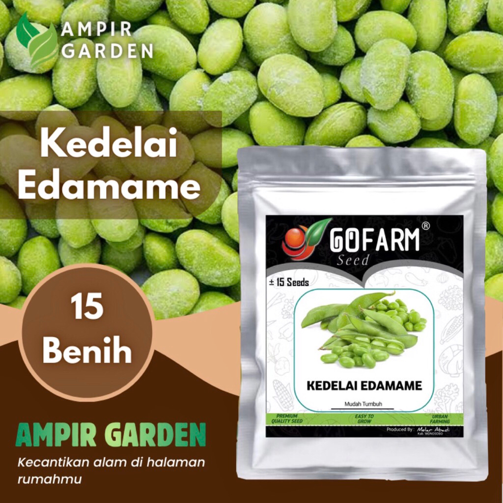 Benih KEDELAI EDAMAME Kemasan Premium GOFARM / Biji Sayuran Kacang Kedelai Edamame