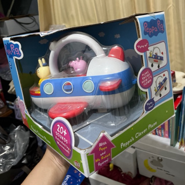 Peppa Pig Clever Plane (mainan peppa pig 20+ sounds) peppa pig mainan bersuara