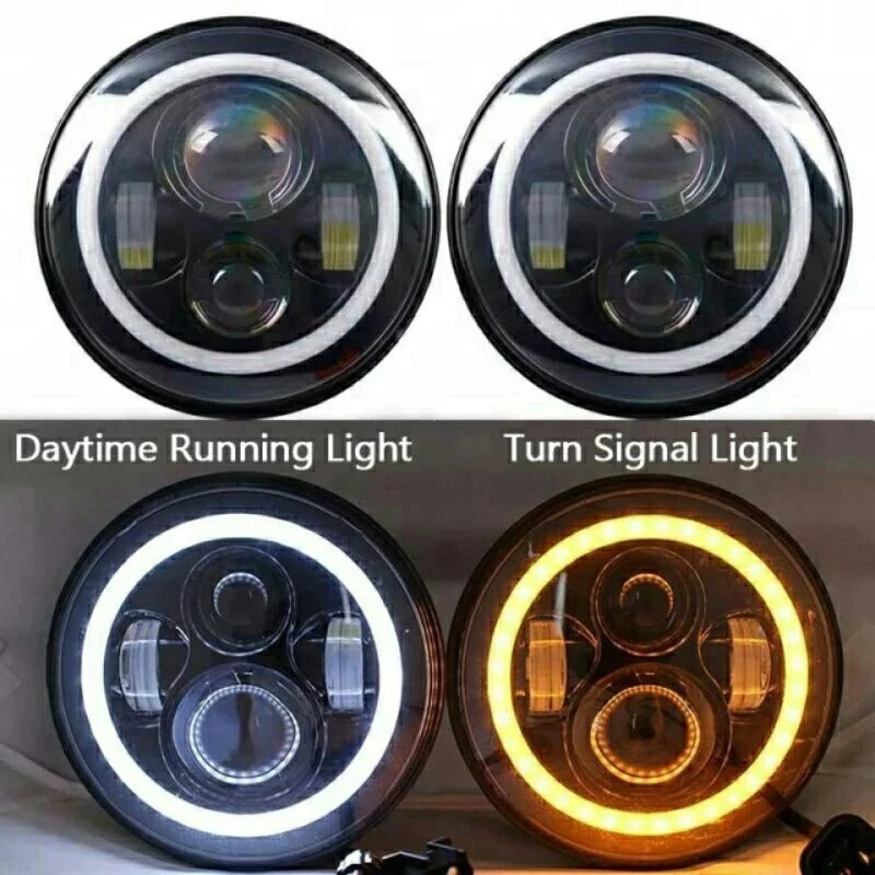 Lampu LED Projie Daymaker Putih Kuning Lampu Daymaker Projie Running LED 7 Inch Lampu Utama Projie P