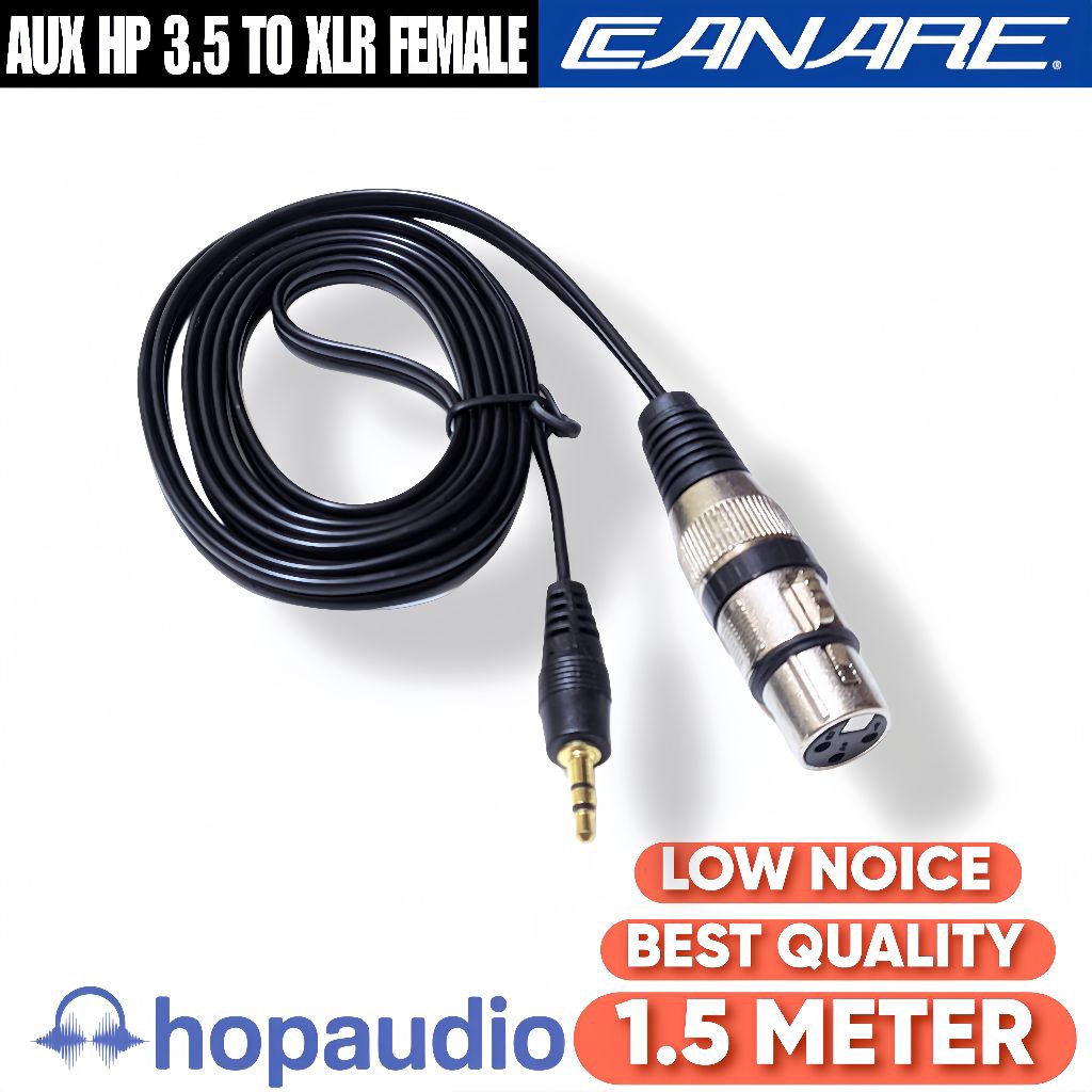 Kabel Jack AUX 3.5mm - XLR FEMALE kabel hp ke mixer