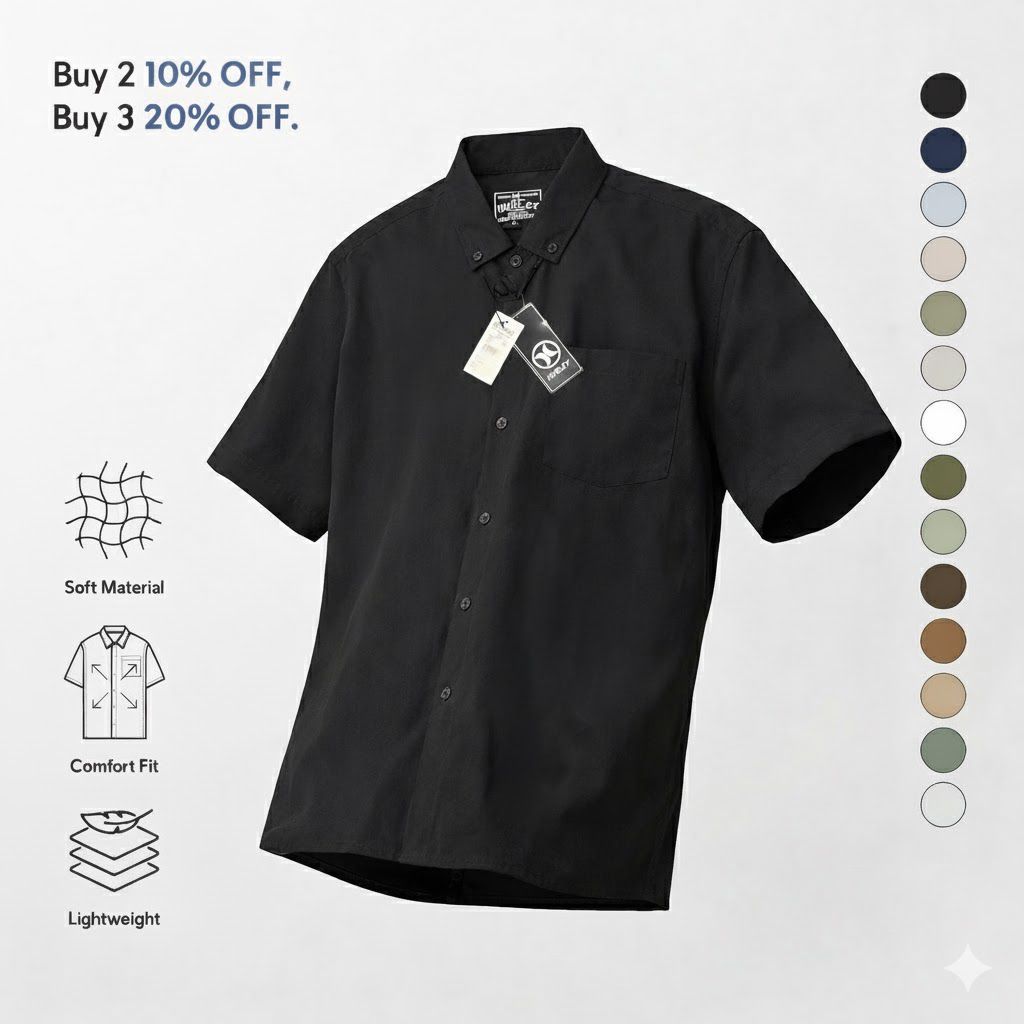 KEMEJA PRIA POLOS LENGAN PENDEK KEMEJA POLOS PENDEK KEMEJA PRIA KEMEJA ATASAN PRIA POLOS LENGAN PEND