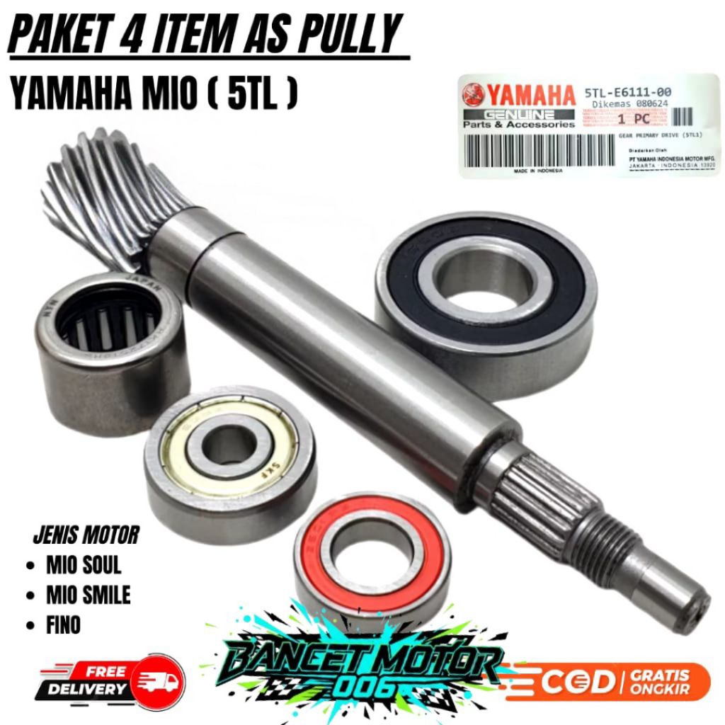 PAKET 4 ITEM AS PULLY MIO SPORTY + BERING 6203 + 638Z + BERING PULLY MIO SOUL/MIO SMILE/ MIO KARBU/M