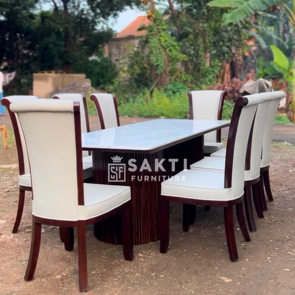 Set Meja Makan Modern Set Meja Makan Mewah Set Meja Makan Marmer Mewah Set Meja Makan Kayu Jati Set 
