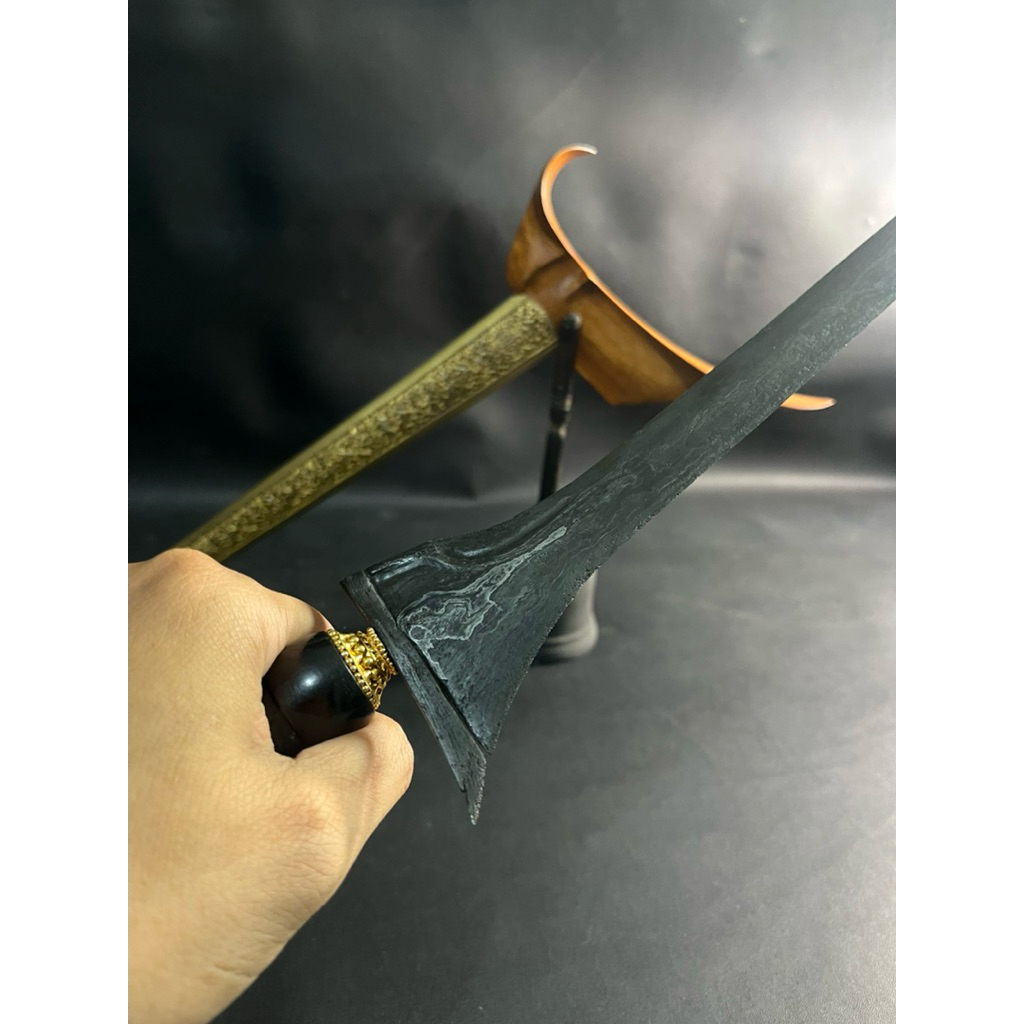 keris dapur tilam upih, tangguh tuban pure (deles) pamor bungkus (langka) sandangan branggah jogja f