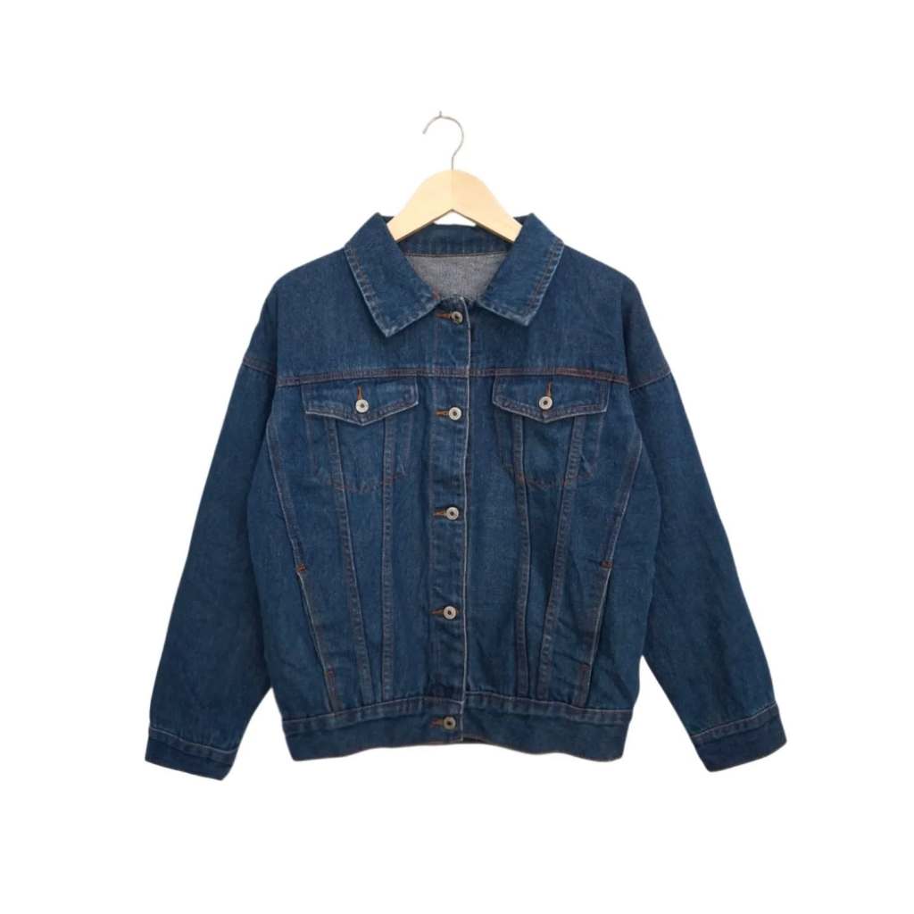 Jacket Jeans Denim Premium Dark Navy (KODE : B128- 15)