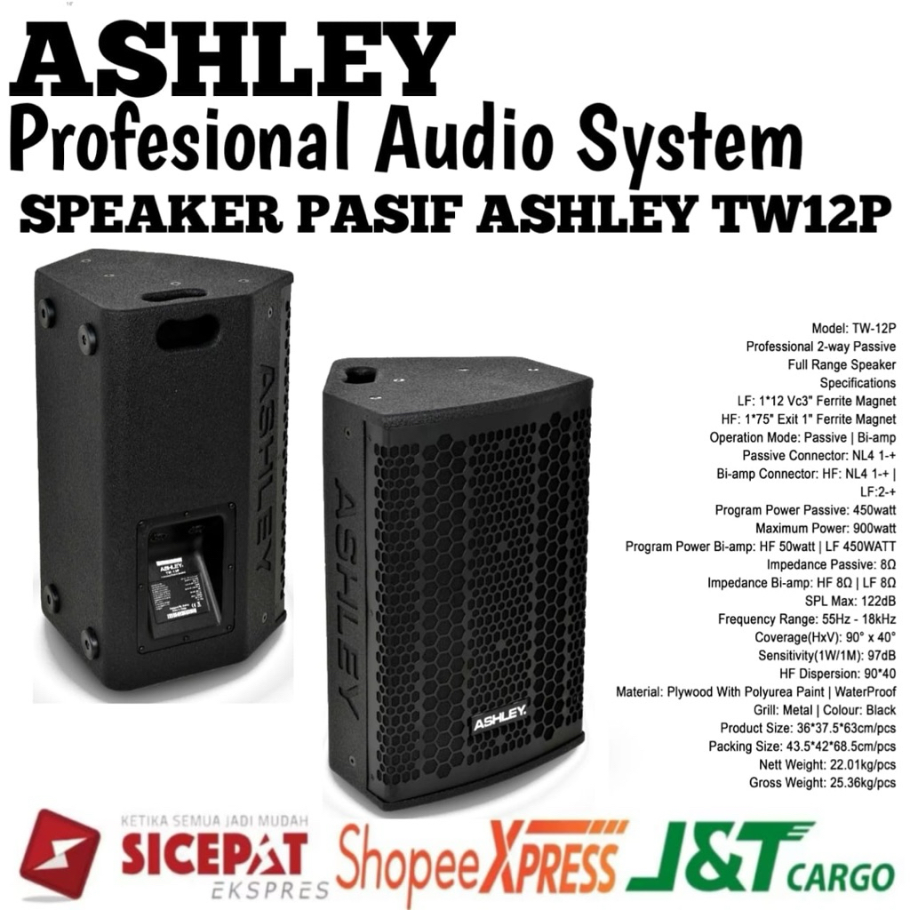 Speaker Pasif Ashley Tw12p Original Speaker Pasif 12inch Ashley Tw12p