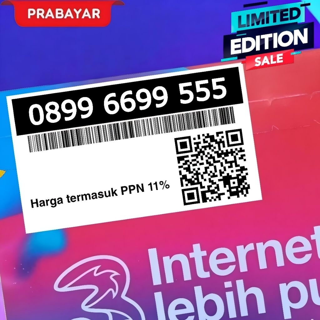 Kartu Perdana 3 Prabayar NOMOR CANTIK 11 digit Batch 6